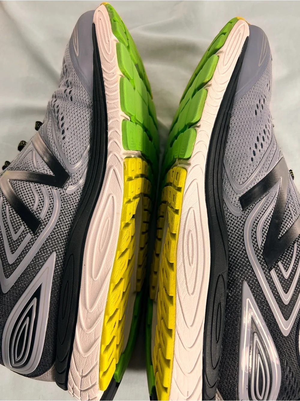 New Balance Gray and Lime Green Men's Running Shoes